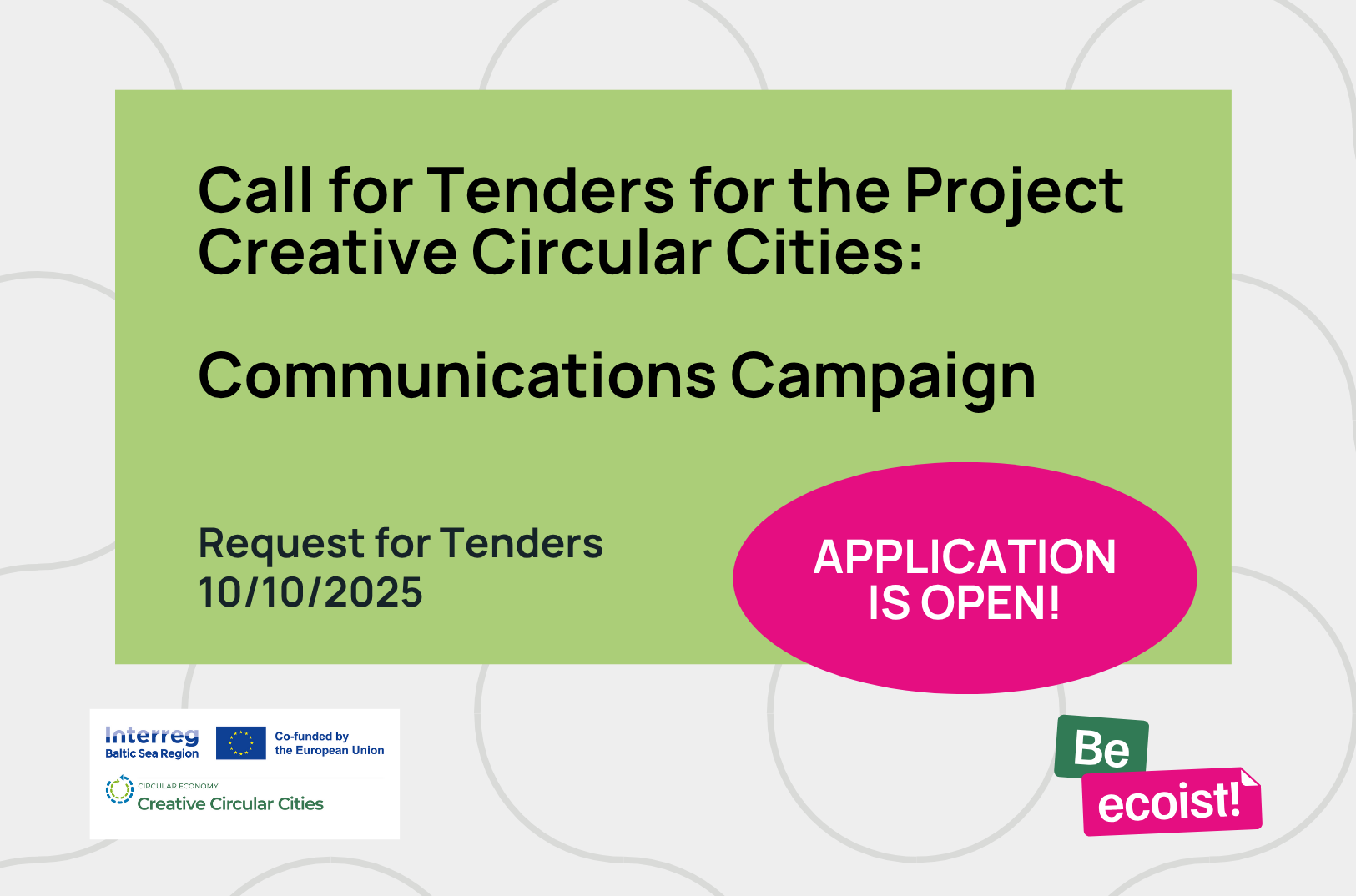 Open call for PR agency | Creative Circular Cities seeks communications ...